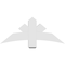 Ekena Millwork Alberta Architectural Grade PVC Gable Bracket, 48"W x 20"H x 6"D x 6"F, 10/12 Pitch GBP048X20X0606ALB00 - alternate 2